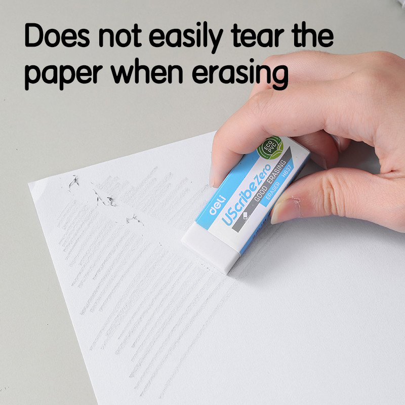 Deli UScribe Zero Eraser PVC Smooth Pemadam Lembut & Bersih School ...