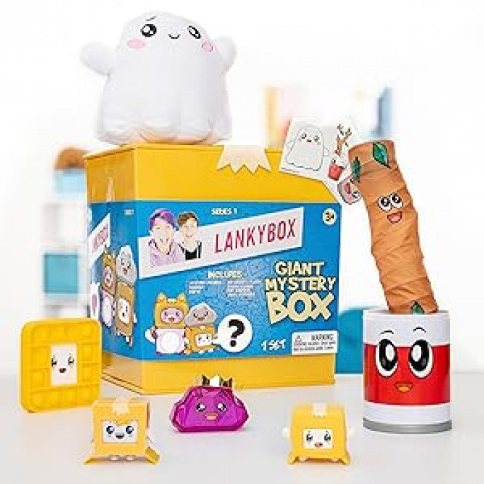 LankyBox Mystery Surprise Box: Wearable Boxy Case, Glow-in-Dark Plush ...