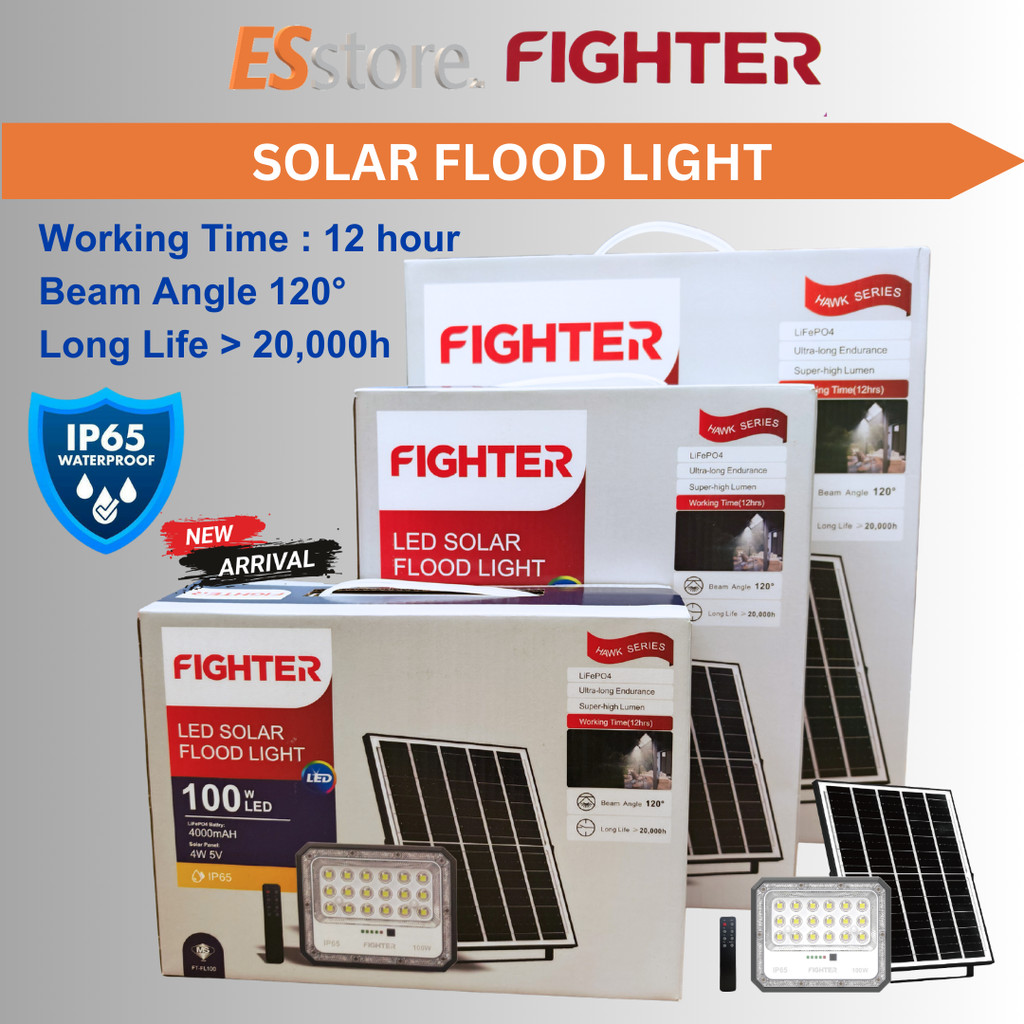 2026 NEW Fighter 100W/200W/300W/500W LED Solar Floor Light | Shopee ...