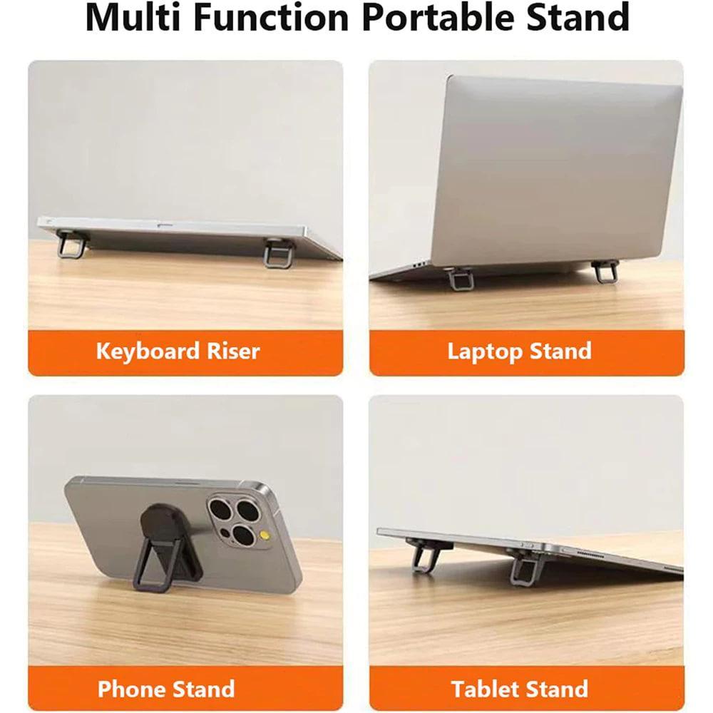 2PCS Mini Foldable Portable Computer Riser 2 Adjustable Angle Notebook ...