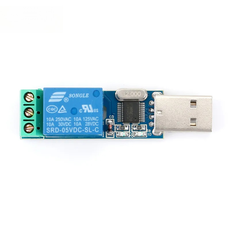 USB Relay Module CH340 10A 250VAC 30VDC Smart Home Intelligent Control ...