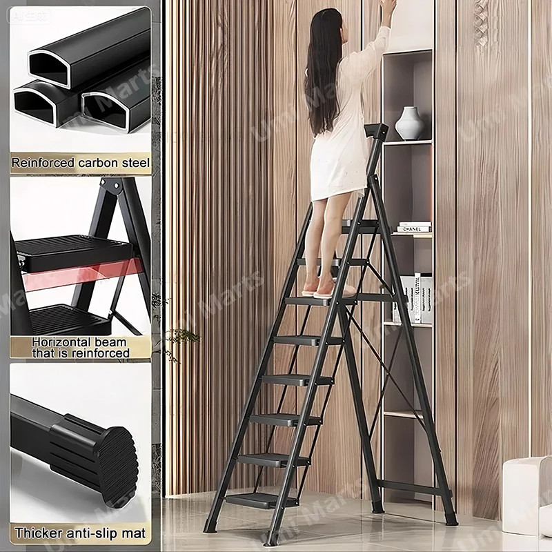 Tangga Lipat Foldable Ladder Heavy Duty 7 8 Step Household ...