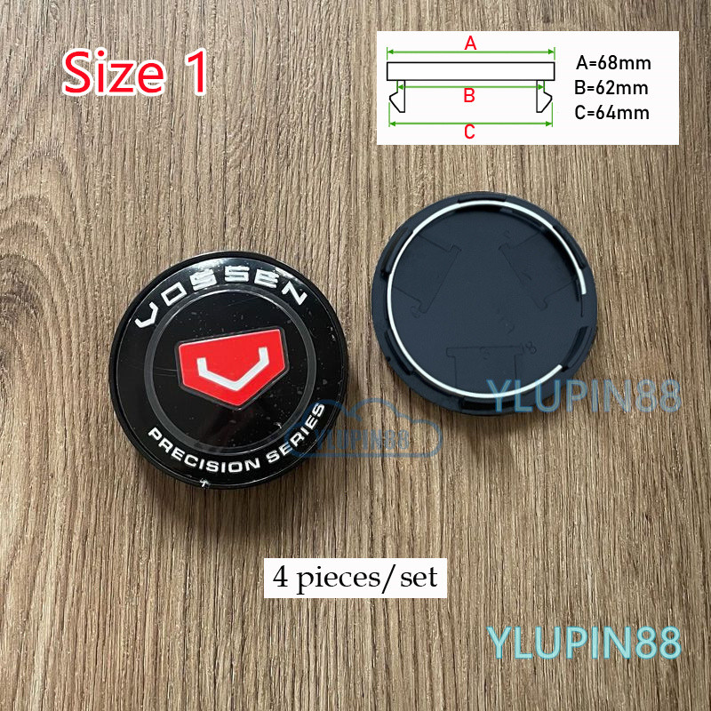 4pcs 68mm Vossen Auto Wheel Center Hub Caps Cover Vossen Logo Sport ...