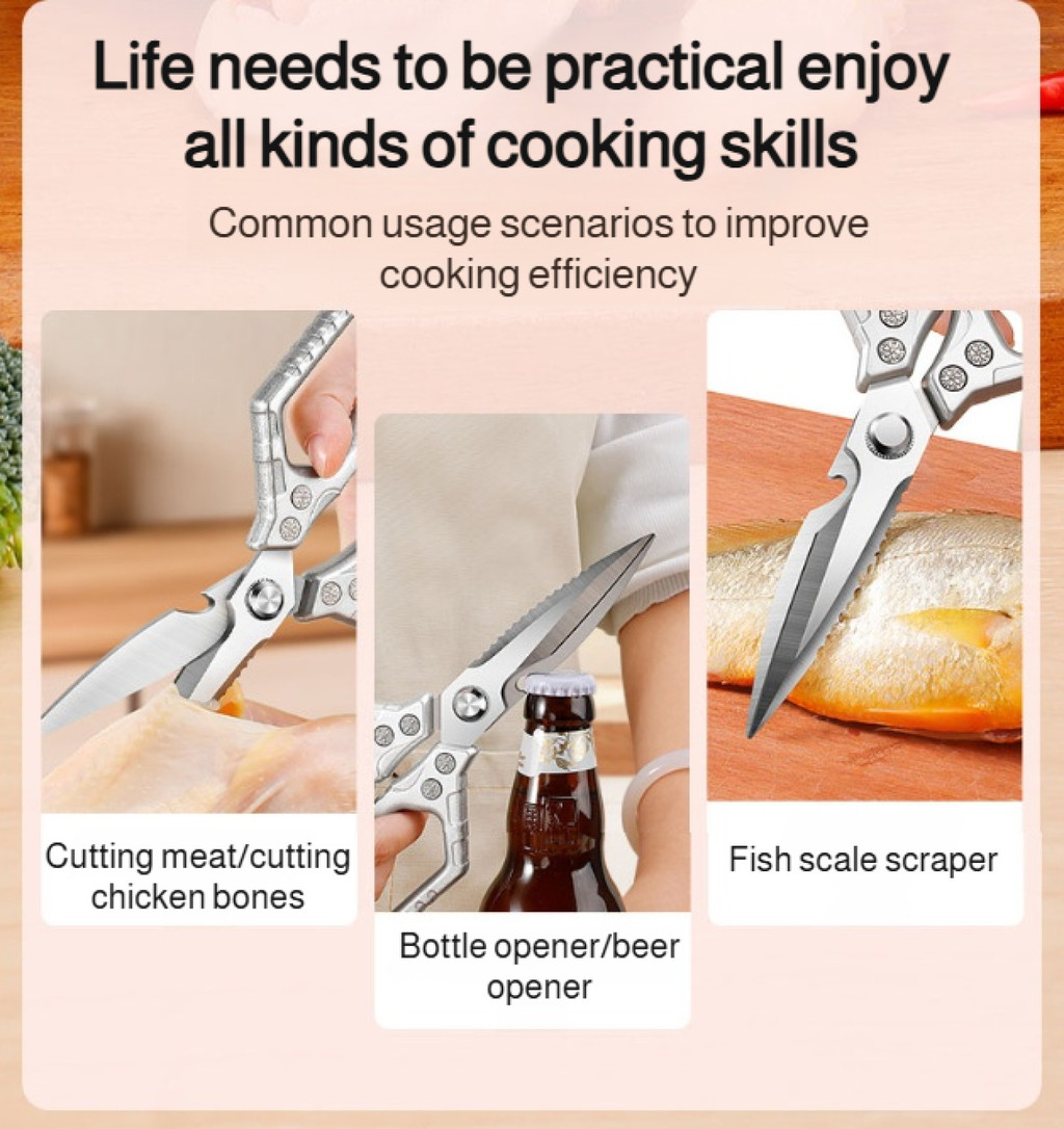 【Effortless Bone Cutting】 Multi-Functional Chicken Bone Scissors For ...