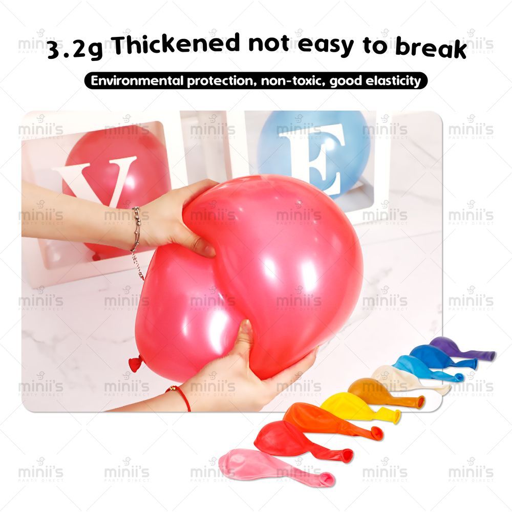 10pcs 12’ inch Thicken Colourful Pearl Neo Latex Balloon Party Event ...
