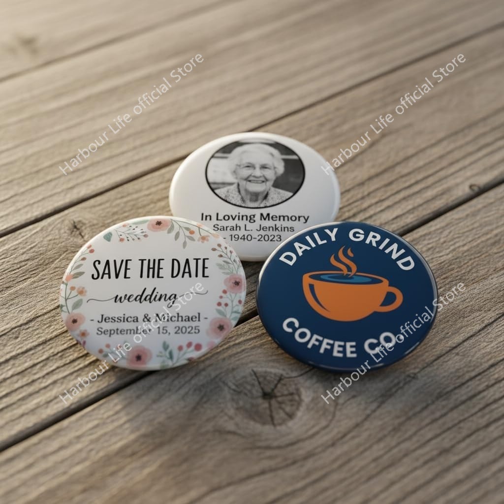 Custom Print Button Badge Pin Button Badges | Shopee Malaysia