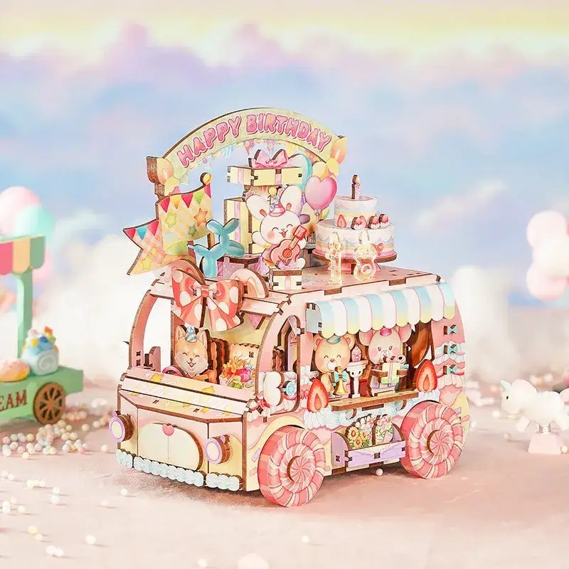 Tonecheer Birthday Party Rotating Music Box (TQ075) DIY Wooden Musical ...
