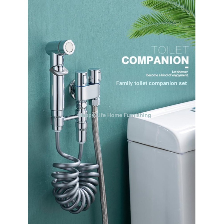 Toilet Spray Gun Flusher Stainless Steel Nail-Free All Copper Companion ...