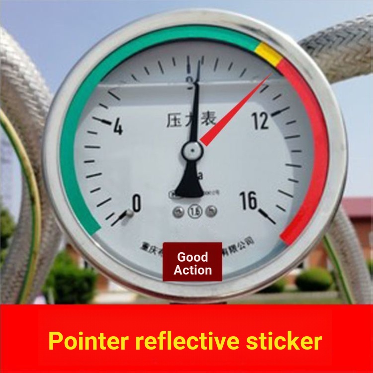 Pressure Gauge Upper Lower Limit Logo Sticker Red Yellow Green Three ...