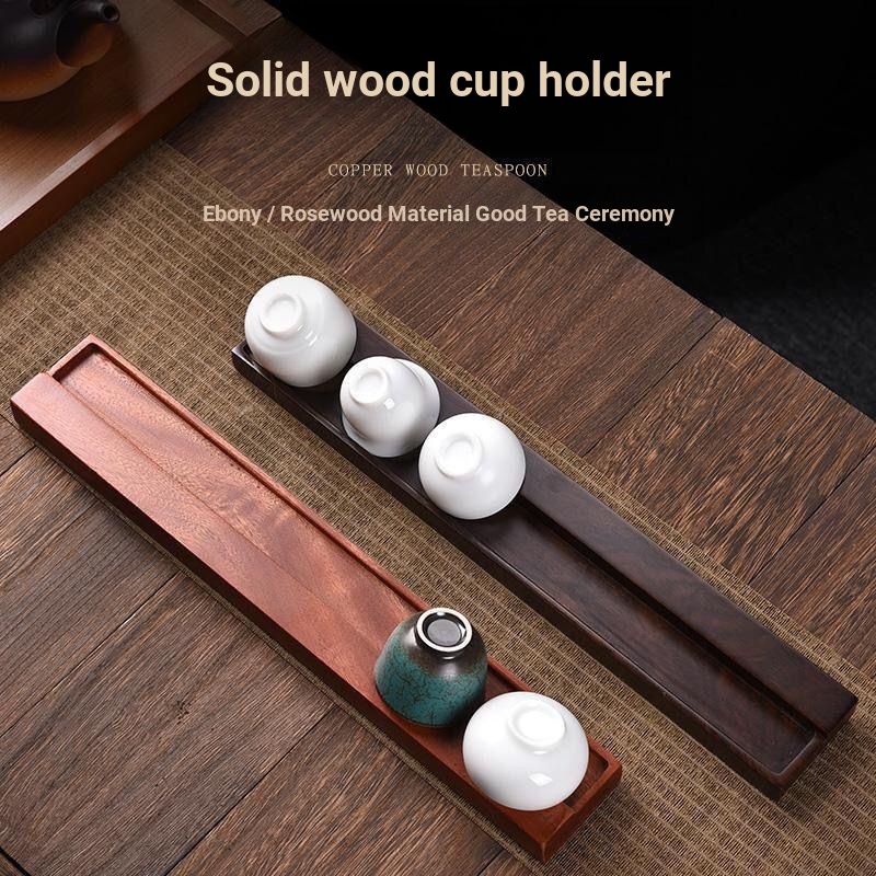 Solid Wood Drain Tea Cup Tea Set Storage Rack HighEnd Cup Drying Rack