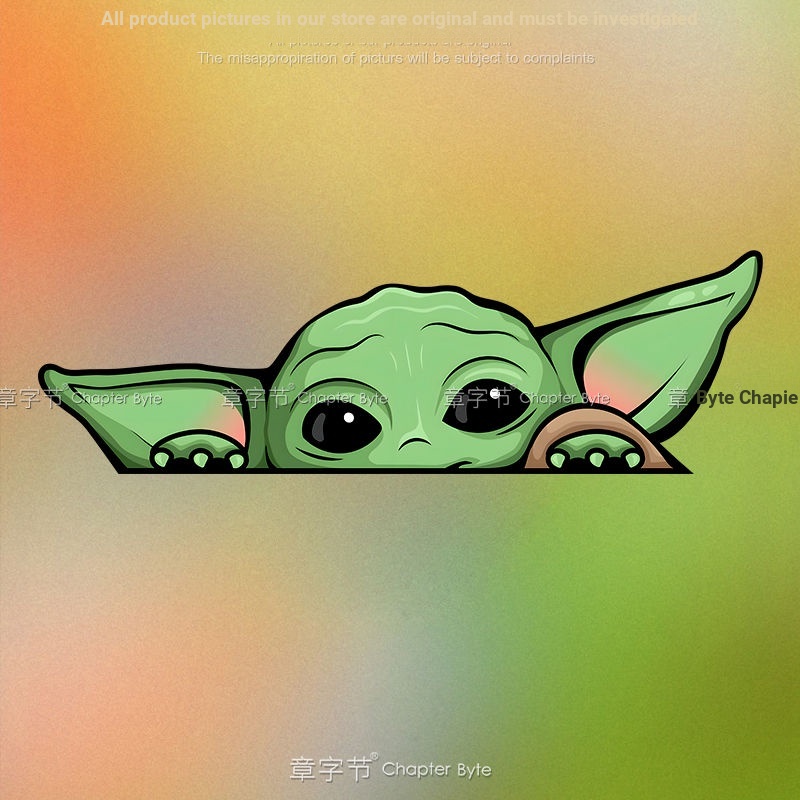 Master Yoda Car Stickers Star Wars Garland Modified Reflective ...