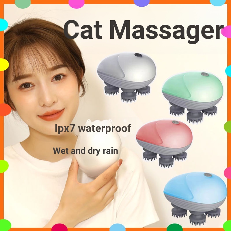 Usb Charging Head Massager Cat Massager Electric Head Scratch Head