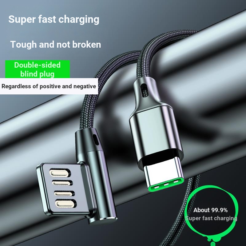 Usb Single Elbow 66w Super Fast Charging 6/5a Car carplay Data Cable