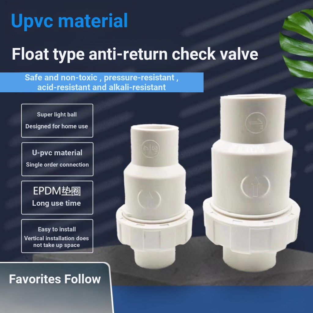 [Water Pipe Fittings] Transparent PVC Check Valve Drain Pipe Check Valve Water Plastic Sewer