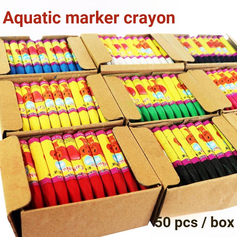 Aquatic Marker Crayon Waterproof Foam Box Crayon Tire Wood Marker Red