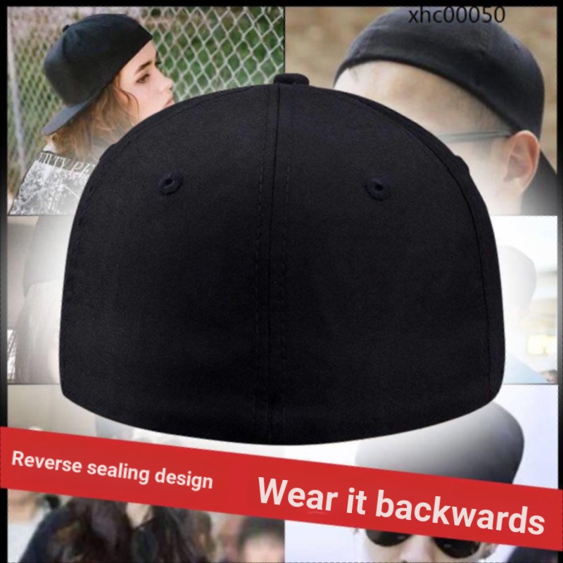 Full Sealing Hat Men Hard Top Short Brim Large Size Baseball Cap Trendy Short Brim Hat Casual Women Small Size Cap Shopee Malaysia