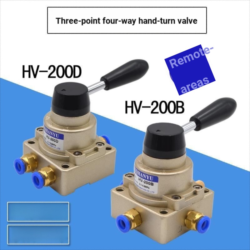 Pneumatic Switch Manual Valve Manual Valve Hv-200d-inlet Two Outlet 