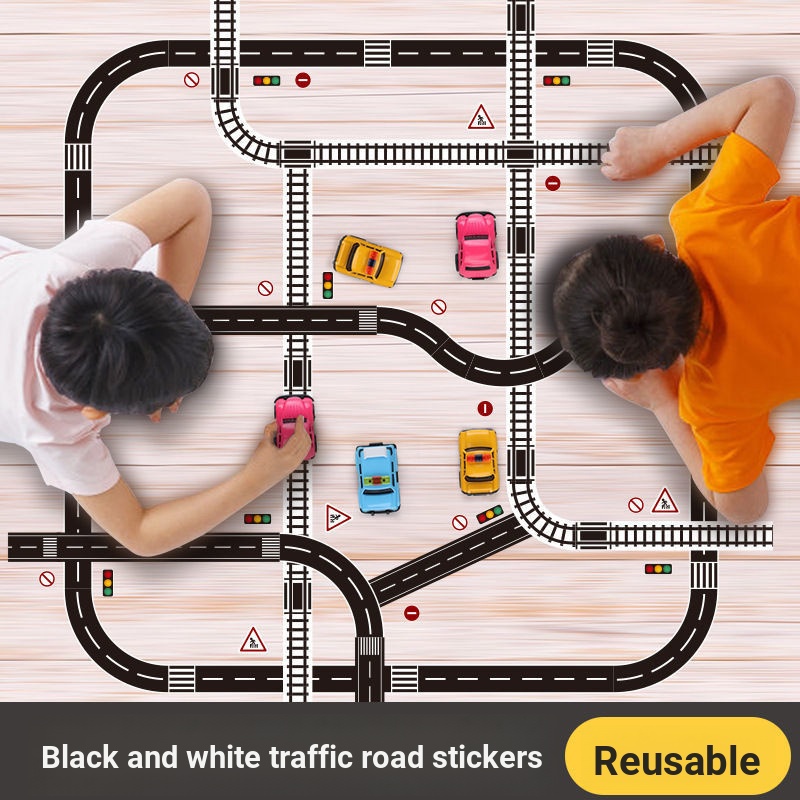 [One Point] Children DIY Parking Lot Landmark Sticker Parking Lot DIY ...