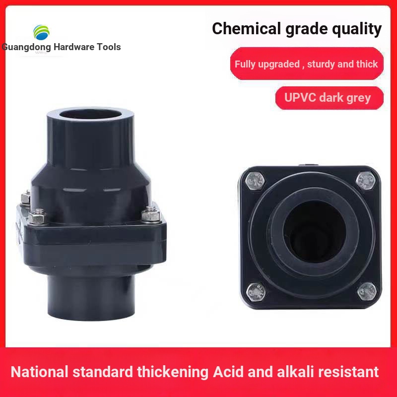 PVC Check Valve Flip Type Chemical Grade Horizontal Packing Pipe Check ...