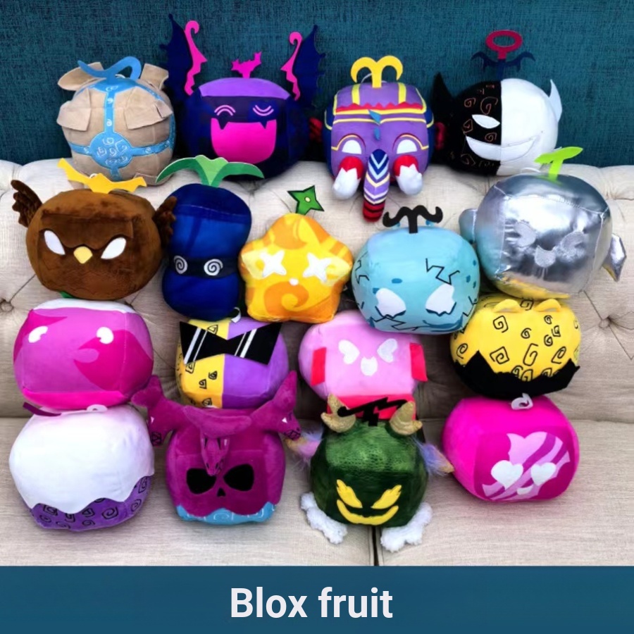 Blox fruits Game Merchandise Props Fruit Leopard Box Plush Toy Purple ...