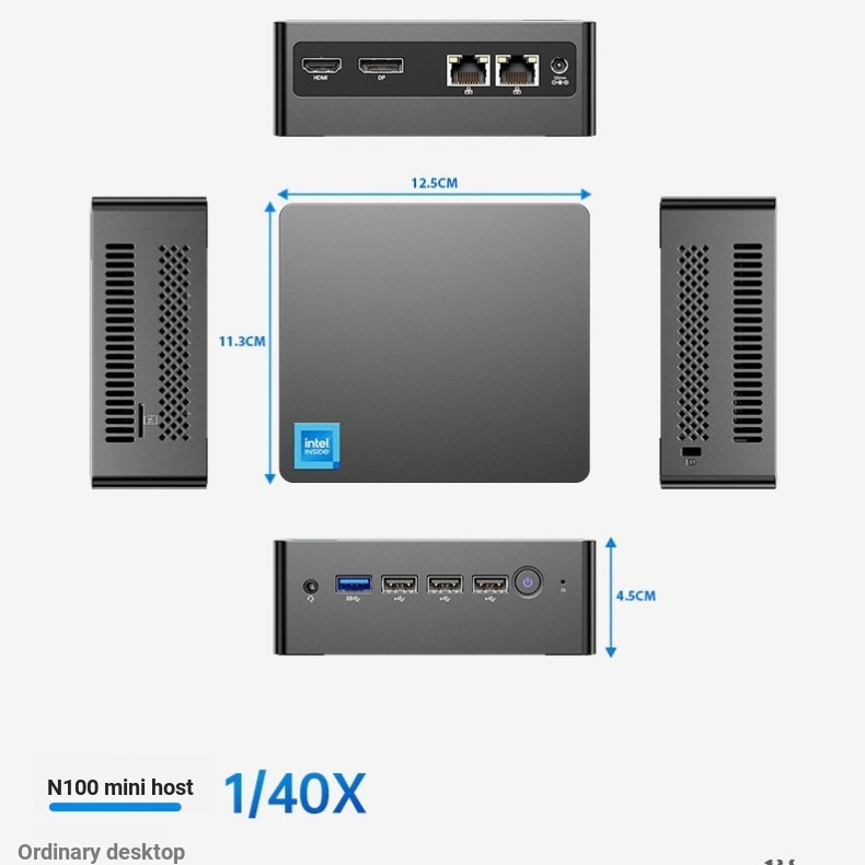 MINI Host MINI Computer Host 12th Generation N100 MINI Computer Host 4K ...