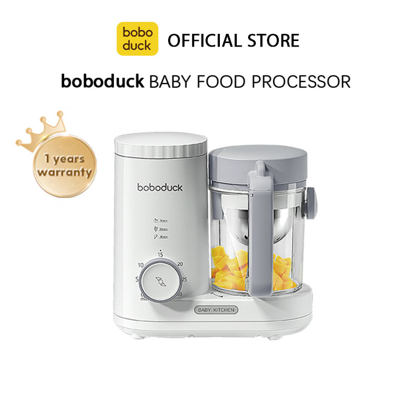 Boboduck 4 in 1 Baby Food Processor Heating/Steam/Defrost/Blend Can