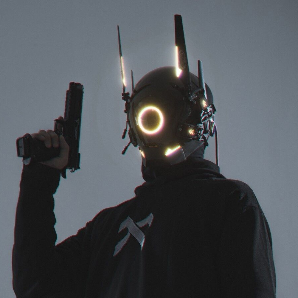 Cyberpunk Mask Ring Led Light Samurai Masks Halloween Party/Role ...