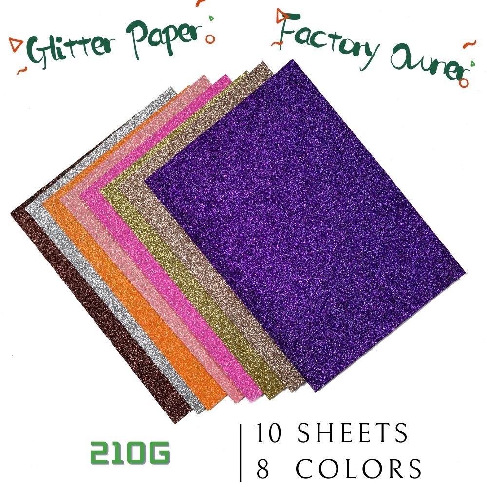 Multi Color 210gsm A4 210 297mm Fsc Glitter Cardstock Holographic Card