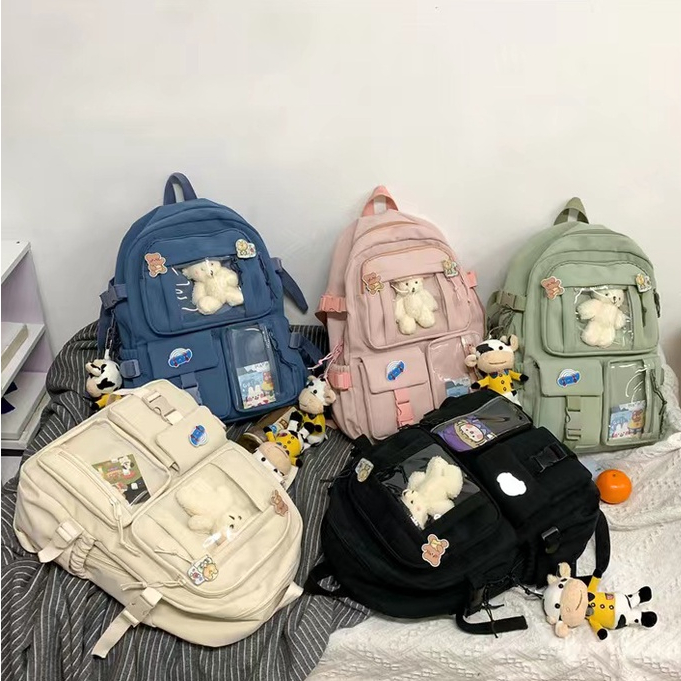 Kawaii School Backpack Fashion Aesthetic Backpack Japanese Style Girl's ...