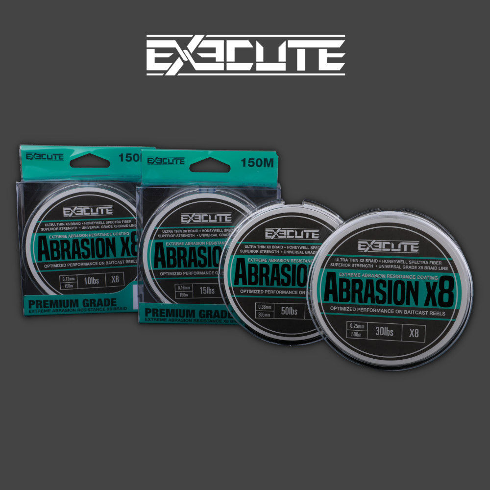 EXECUTE - Abrasion X8 Braided Line ~ Extreme Abrasion Resistance, Ultra ...