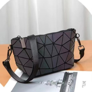 Cheap Messenger Bag Women's Chain Bag Fashion Luminous Geometric Sling Bag  Shoulder Strap Female Bolsas Feminina