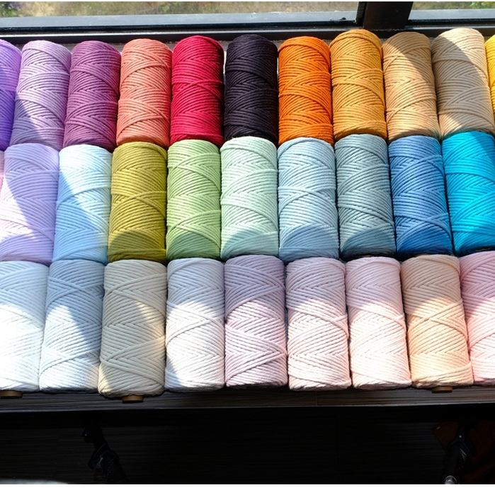 42 Colors available! 3mm premium single strand cotton rope 40 colors ...