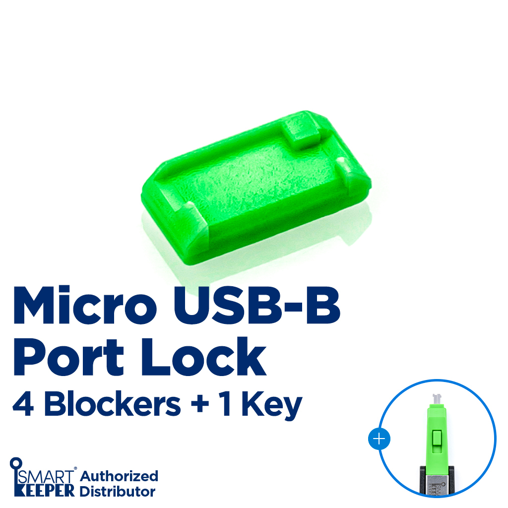 Micro USBB Port Lock 4 Micro USB Type B port blocker 4ea with Key