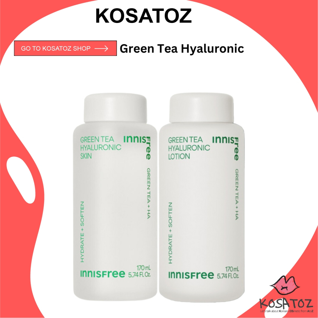 Innisfree Green Tea Hyaluronic Lotion, Skin, Set Ready Stocks