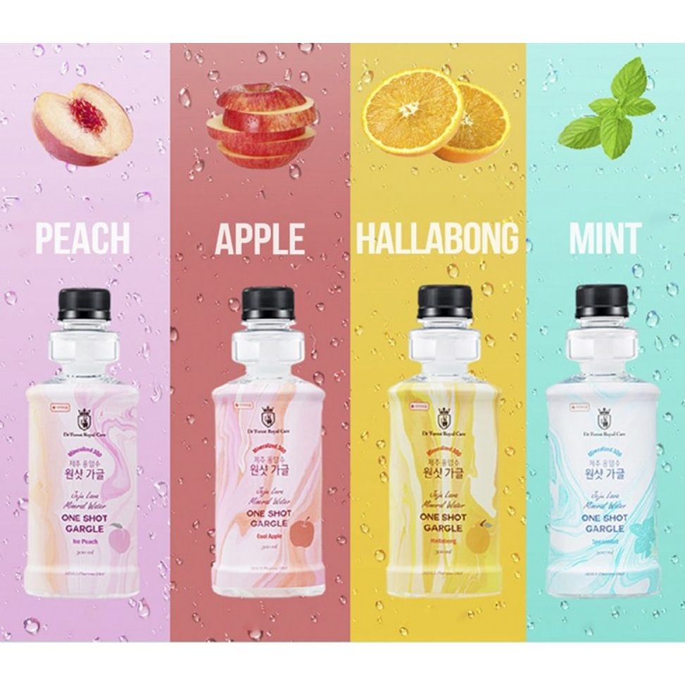 Dr.Forest Royal Care One Shot Gargle 300ml * 4ea Peach Apple Hallabong