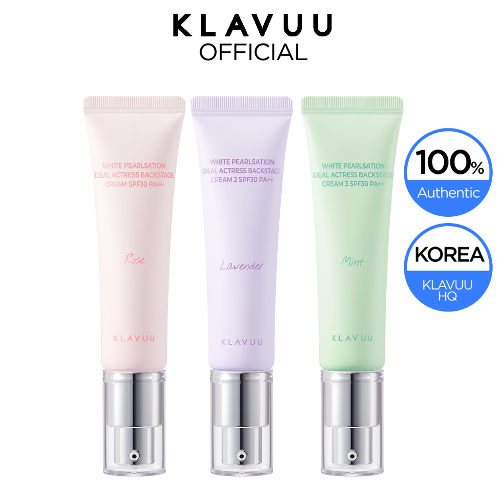 [KLAVUU OFFICIAL] KLAVUU WHITE PEARLSATION Ideal Actress Backstage Cream  SPF 30 Pa++ 3 Color