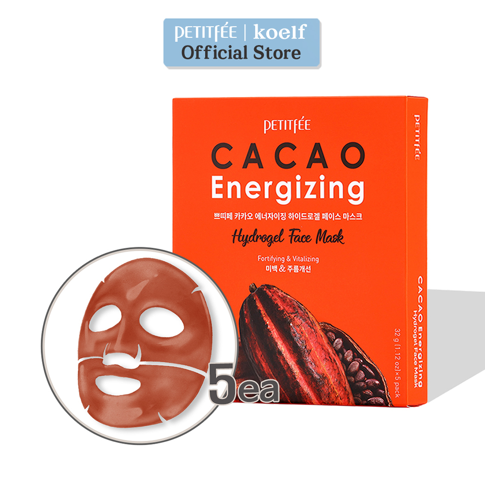 [Petitfee Official] Petitfee Cacao Energizing Hydrogel Face Mask (5 Pcs ...