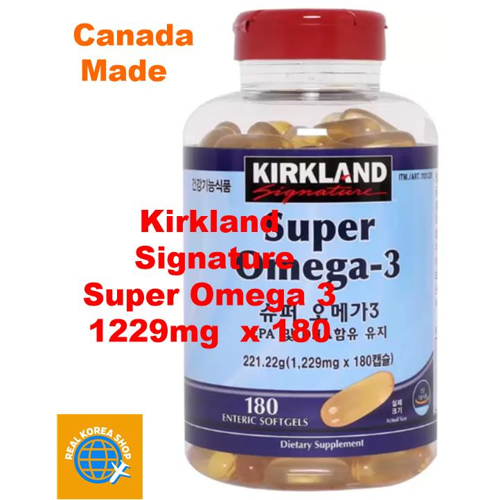 [Canada Made] Kirkland Signature Super Omega 3 180 capsules for Heart, Brain, Eye health