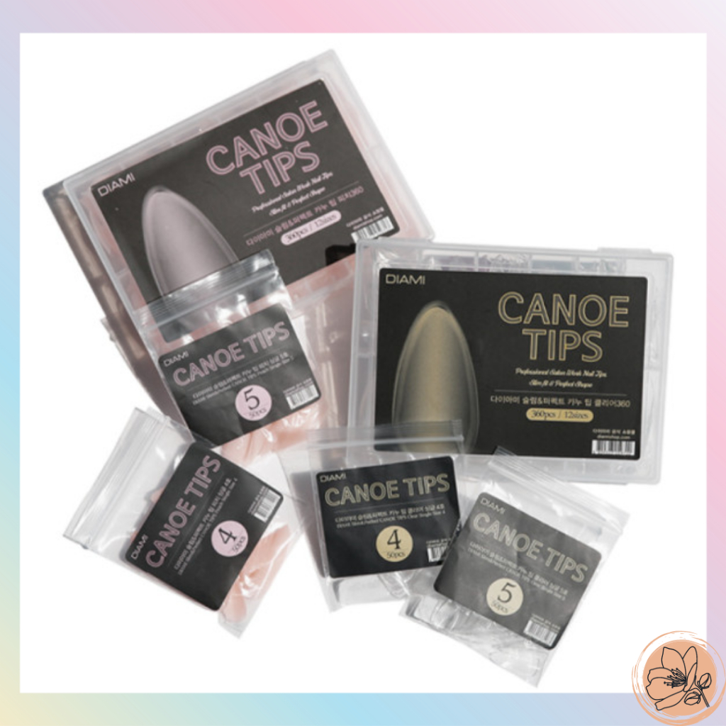 Diami x Canoe Tip Clear Refill Tip 50p Nail Extension Artificial Nail