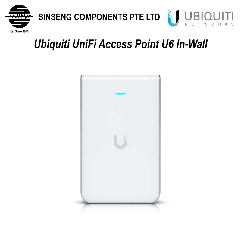 Ubiquiti Unifi U6IW Wifi Wall Access Point with PoE Switch U6 InWall