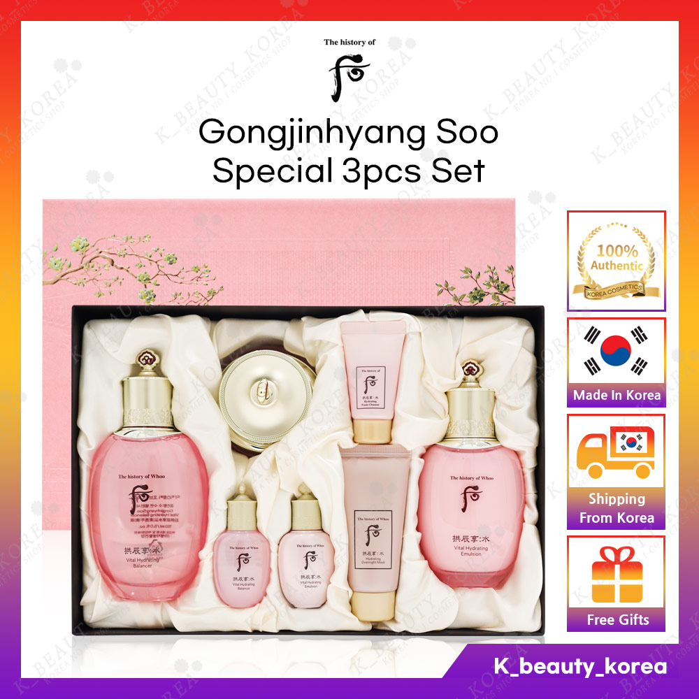 Set Spécial Gongjinhyang Soo De The History Of Whoo - 6 Produits Soins Visage K-Beauty - Neuf