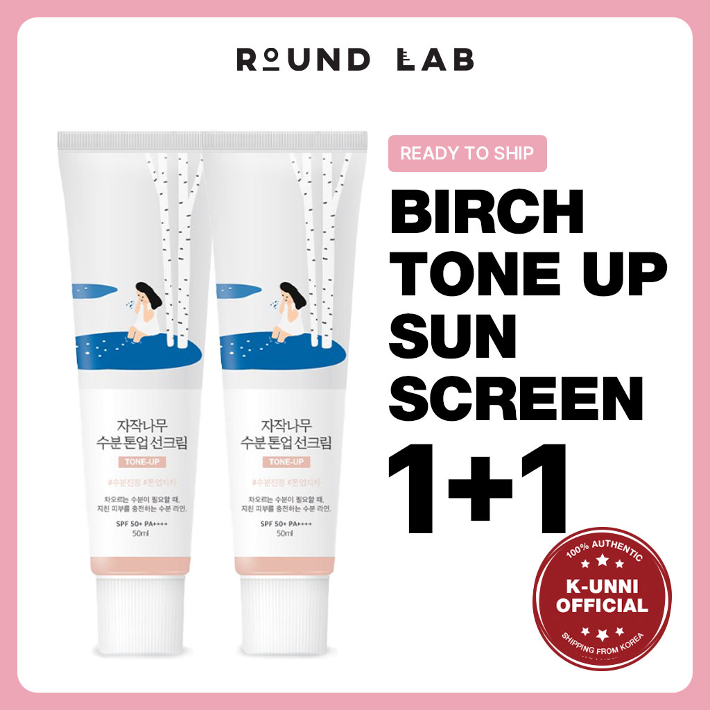 [ROUND LAB] Birch Juice Moisturizing Tone Up Sunscreen 50mL 1+1 / Suncream SPF 50+ PA