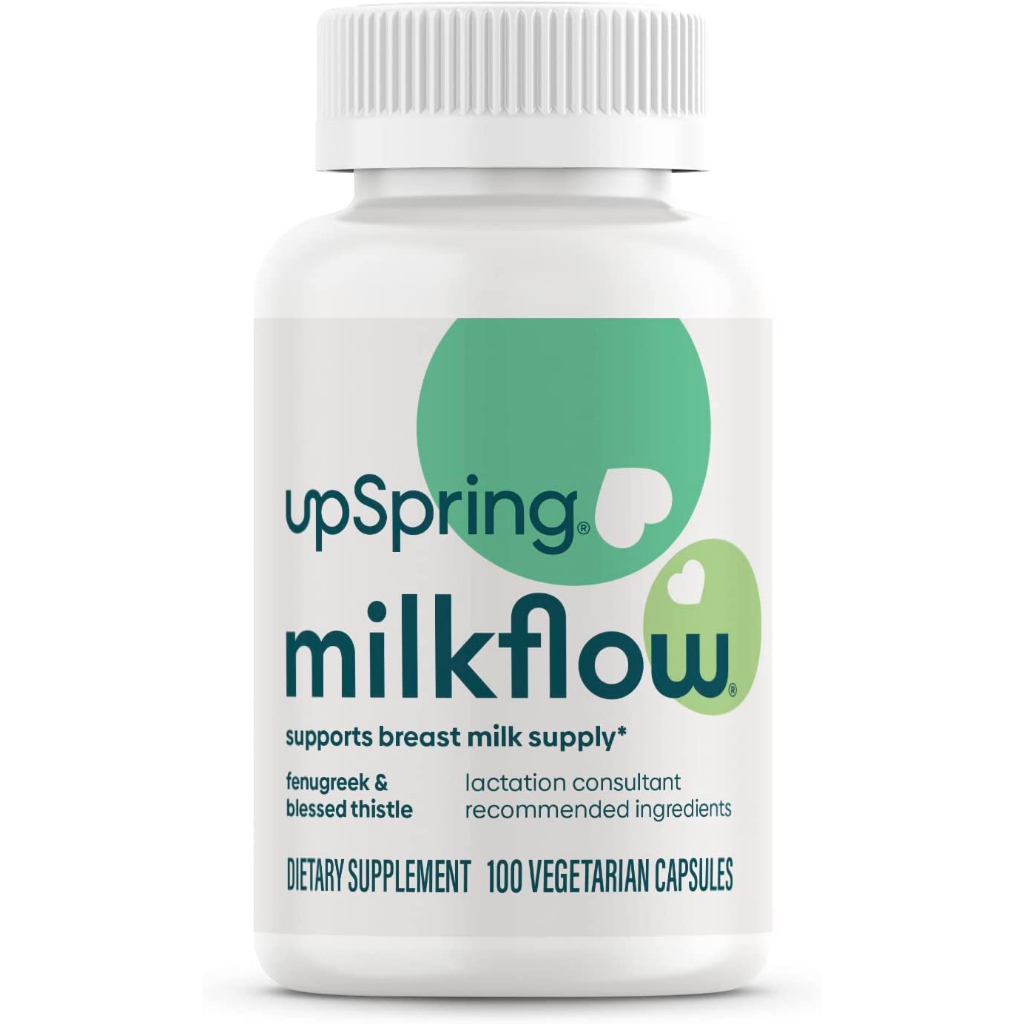 UpSpring Milkflow Breastfeeding Supplement 100 Capsules with Fenugreek