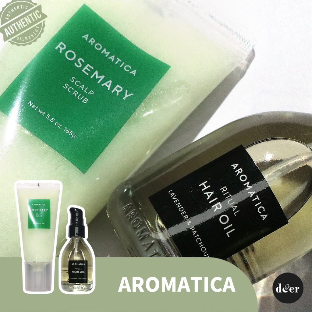 [AROMATICA] Rosemary Scalp Scrub [165g] / Ritual Hair Oil Lavender