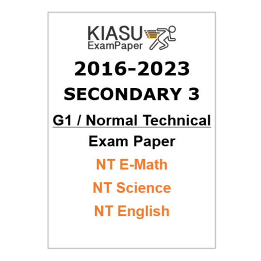 2016-2022 2023 2024 Secondary 3 Sec 3 G1 Normal Technical NT Elementary ...