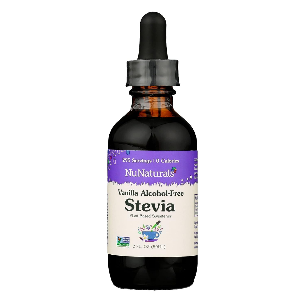NuNaturals Liquid Stevia, 2 oz SugarFree Sweetener, PlantBased Sugar