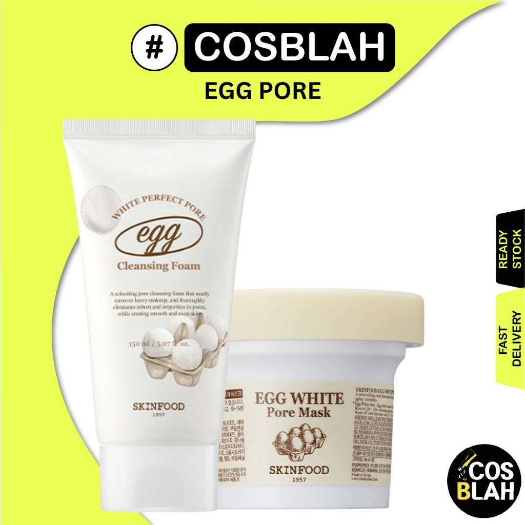 [SKINFOOD] Egg White Perfect Pore Cleansing Foam 150ml / Wash Off Mask