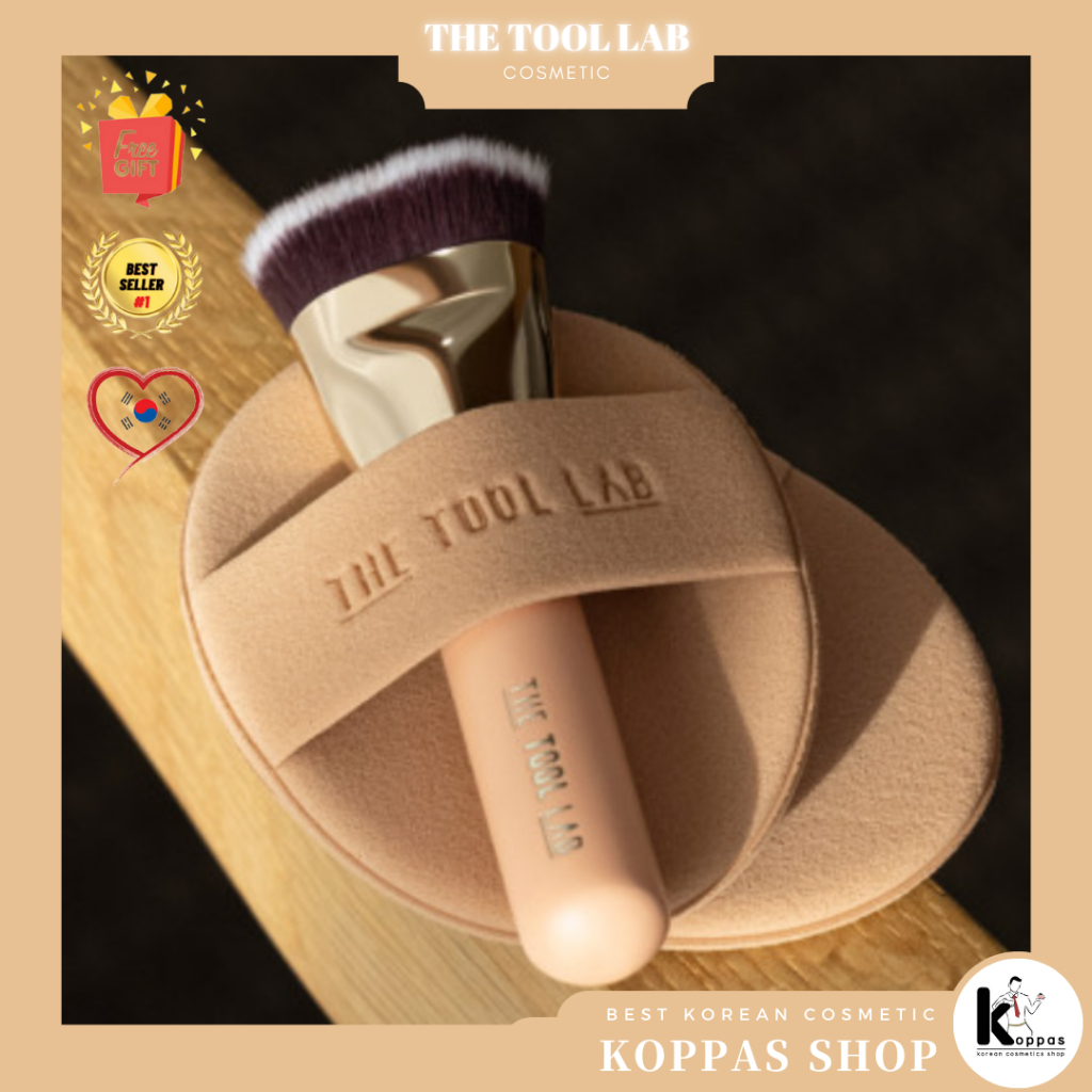 [THE TOOL LAB] All Day Fitting Duo (Long Lasting Tension Puff + 101B Baby Tasker Brush) Shopee