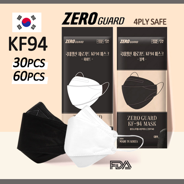 ★30P/60P SET★ KF94 ZERO GUARD KOREA KF94 Mask / FDA Approved / 4PLY