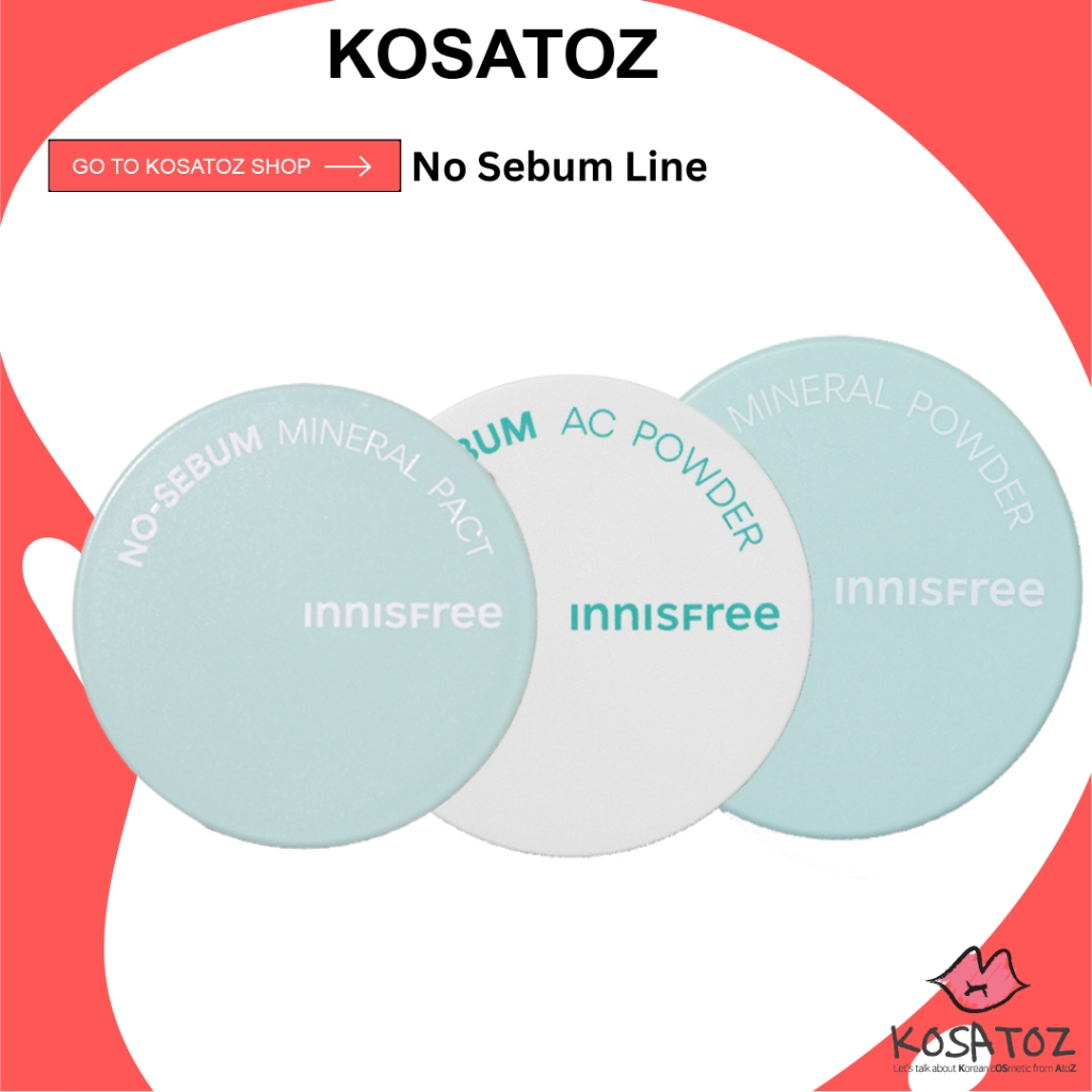 Innisfree No Sebum Mineral Powder 5g / Mineral Pact 8.5g / No Sebum AC Powder 5g Shopee Malaysia